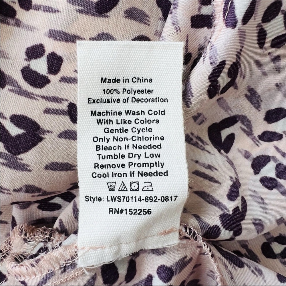 Avec Les Filles Beige Leopard Print Long Sleeve Dress - Picture 3 of 4